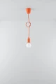 Lampa wisząca DIEGO 1 pomarańczowa 1xE27 wys.90cm