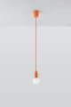 Lampa wisząca DIEGO 1 pomarańczowa 1xE27 wys.90cm