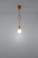 Lampa wisząca DIEGO 1 pomarańczowa 1xE27 wys.90cm