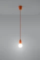 Lampa wisząca DIEGO 1 pomarańczowa 1xE27 wys.90cm