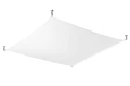 Plafon Sollux LUNA 4 biały T5,T8/G13 szer.140cm