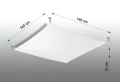 Plafon Sollux LUNA 4 biały T5,T8/G13 szer.140cm