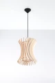 Lampa wisząca Sollux ORIANA drewniany E27 wys.107cm