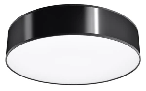 Plafon Sollux ARENA czarny E27 szer.25cm