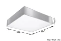 Plafon Sollux HORUS szary E27 szer.45cm