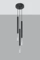 Lampa wisząca MOZAICA 3P czarna/chrom 3xG9 wys.90cm