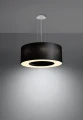 Lampa wisząca Sollux SATURNO 50 czarna E27 śr.50cm wys.112cm