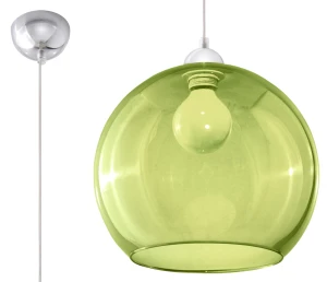 Lampa wisząca Sollux BALL zielona 1xE27 wys.120cm