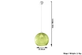 Lampa wisząca BALL zielona 1xE27 wys.120cm