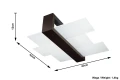 Plafon Sollux FENIKS wenge E27 szer.43cm