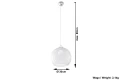 Lampa wisząca BALL transparentna E27 wys.120cm