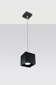 Lampa wisząca Sollux QUAD 1 czarna 1xGU10 wys.110cm