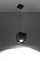 Lampa wisząca Sollux QUAD 1 czarna 1xGU10 wys.110cm