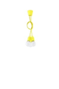 Lampa wisząca Sollux DIEGO 3 żółta 3xE27 wys.90cm