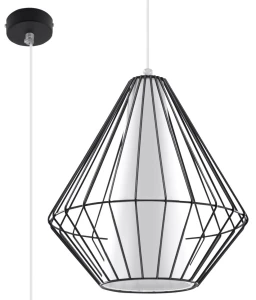 Lampa wisząca Sollux DEMI czarna 1xE27 wys.130cm