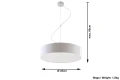 Lampa wisząca ARENA 45 biała E27 wys.111cm