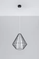 Lampa wisząca DEMI czarna 1xE27 wys.130cm