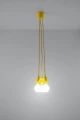 Lampa wisząca DIEGO 3 żółta 3xE27 wys.90cm