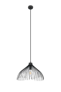 Lampa wisząca Sollux UMB czarna E27 wys.125cm