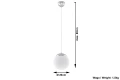 Lampa wisząca UGO 20 chrom E27 wys.110cm