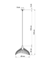 Lampa wisząca Sollux UMB czarna E27 wys.125cm