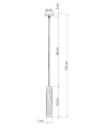 Lampa wisząca LUVO 1 czarna GU10 wys.105cm