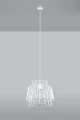 Lampa wisząca GATE biała 1xE27 wys.130cm