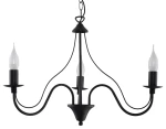 Lampa wisząca Sollux MINERWA 3 czarna 3xE14 wys.80cm