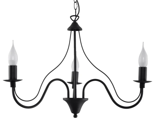 Lampa wisząca MINERWA 3 czarna 3xE14 wys.80cm