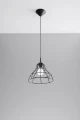 Lampa wisząca Sollux ANATA czarna E27 wys.95cm