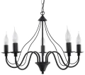 Lampa wisząca MINERWA 5 czarna 5xE14 wys.80cm
