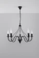 Lampa wisząca MINERWA 5 czarna 5xE14 wys.80cm