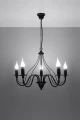 Lampa wisząca MINERWA 5 czarna 5xE14 wys.80cm