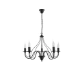 Lampa wisząca MINERWA 5 czarna 5xE14 wys.80cm