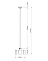 Lampa wisząca TULIP czarna 1xE27 wys.110cm