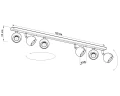 Spot OCULARE 6L czarny GU10