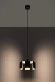 Lampa wisząca TULIP czarna 1xE27 wys.110cm