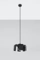 Lampa wisząca TULIP czarna 1xE27 wys.110cm
