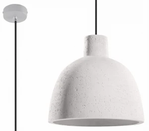 Lampa wisząca Sollux DAMASO szara E27 wys.128cm