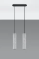 Lampa wisząca LUVO 2 czarna GU10 wys.90cm