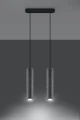 Lampa wisząca LUVO 2 czarna GU10 wys.90cm