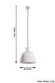 Lampa wisząca Sollux DAMASO szara E27 wys.128cm
