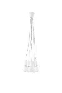 Lampa wisząca Sollux DIEGO 5 biała 5xE27 wys.90cm