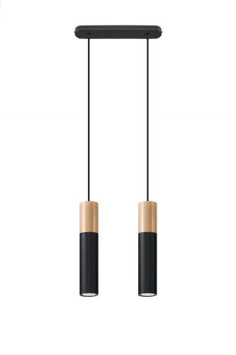 Lampa wisząca Sollux PABLO 2 czarna GU10 wys.90cm