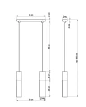 Lampa wisząca Sollux PABLO 2 czarna GU10 wys.90cm