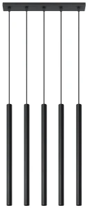 Lampa wisząca Sollux PASTELO 5 czarna 5xG9 wys.90cm