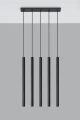 Lampa wisząca PASTELO 5 czarna 5xG9 wys.90cm