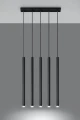 Lampa wisząca PASTELO 5 czarna 5xG9 wys.90cm