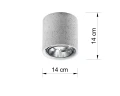 Plafon Sollux CULLO 140 beton