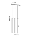 Lampa wisząca Sollux PASTELO 3 biała G9 wys.90cm